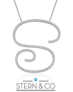 שרשרת אות S מכסף 925 13540