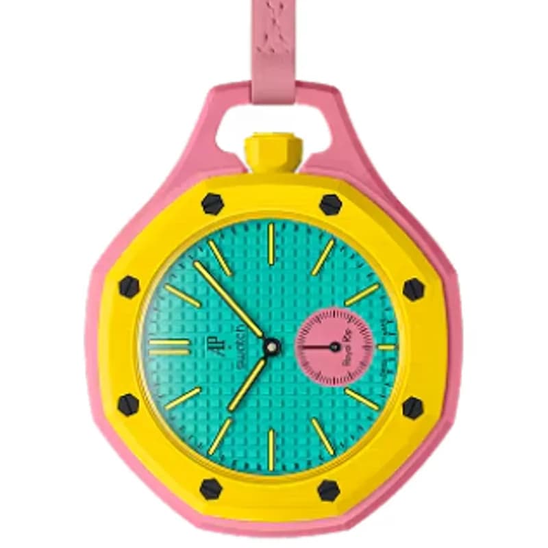 שעון יוניסקס AP x Swatch Royal Pop Otto Rosa תצורת Savonnette