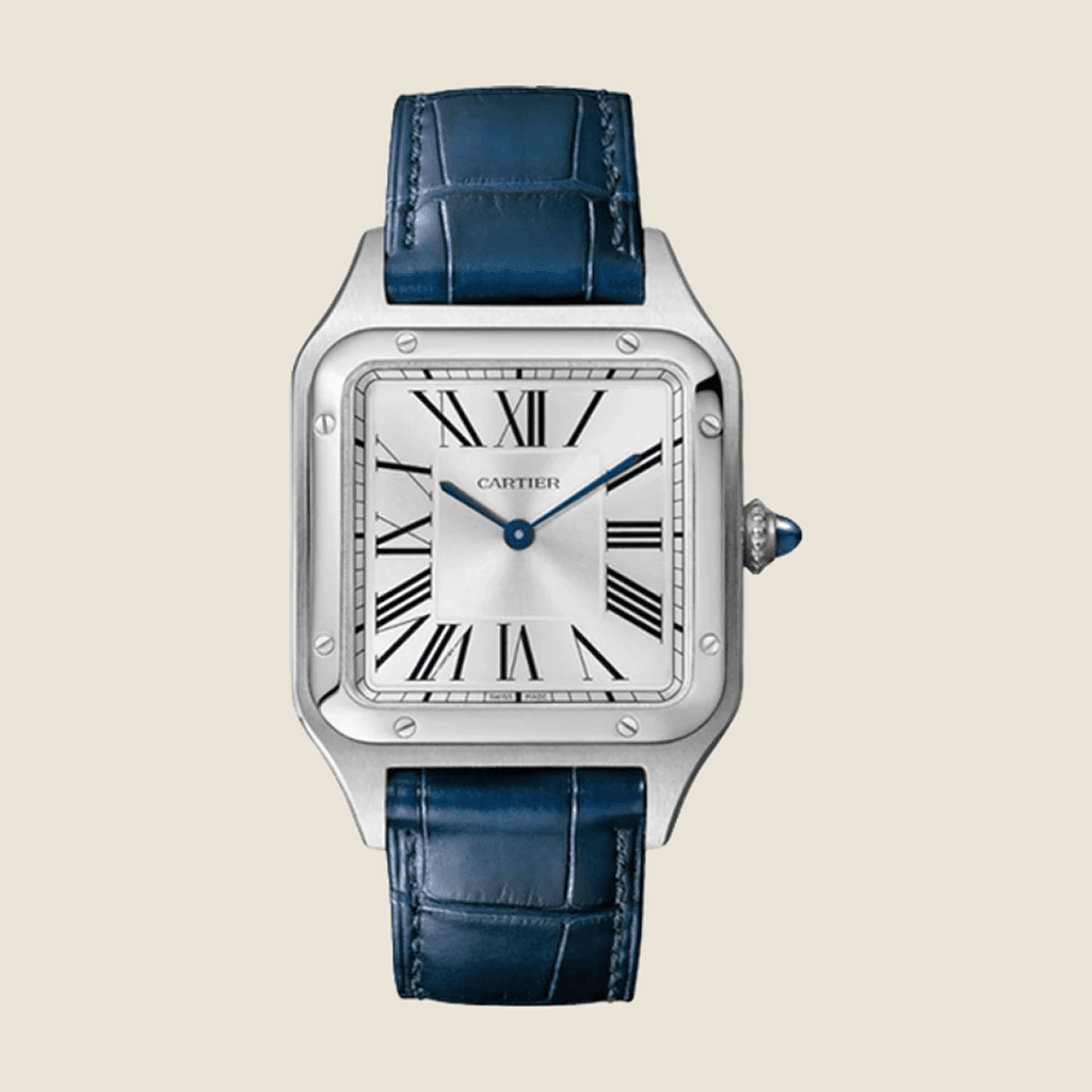 שעון Cartier Santos-Dumont Blue Lacquer WSSA0085 לגבר