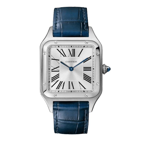 שעון Cartier Santos-Dumont Large WSSA0085 — פלדה, לוח כסוף, קוורץ | Dialoria