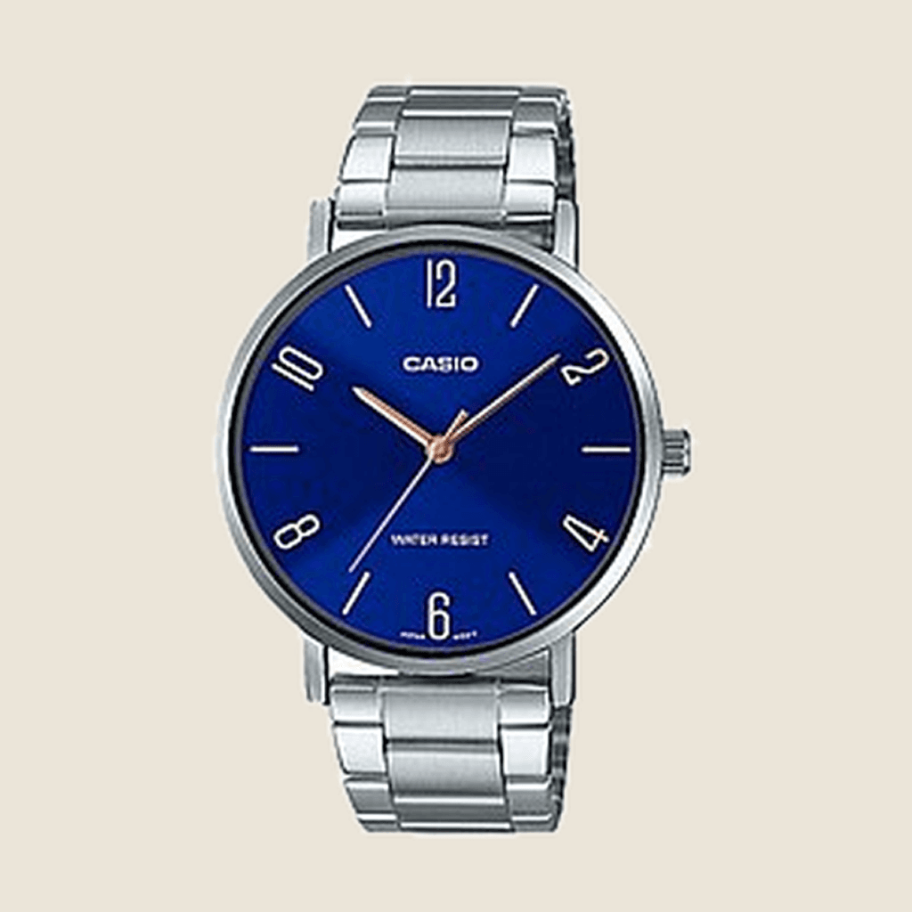 שעון Casio MTP-VT01D-2B2UDF לגברים — MTP-VT01D-2B2UDF | Dialoria