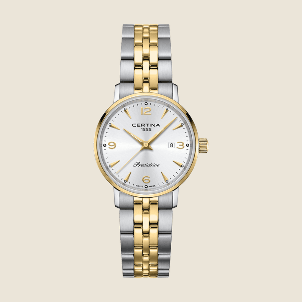 שעון Certina DS Caimano Lady C035.210.22.037.02 לנשים — ETA שווייצרי, לוח כסף | Dialoria