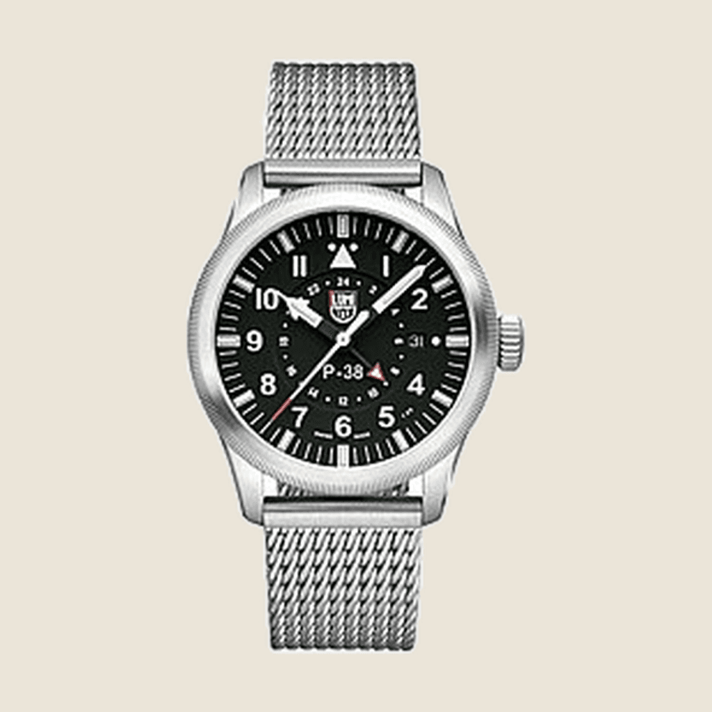 שעון Luminox P-38 Lightning Black Mesh XA.9522 לגברים