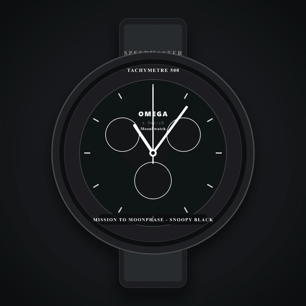 Omega x Swatch MoonSwatch Mission to Moonphase - Snoopy Black