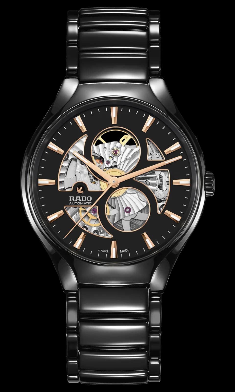 שעון יוניסקס Rado True Round Automatic Open Heart R27107172