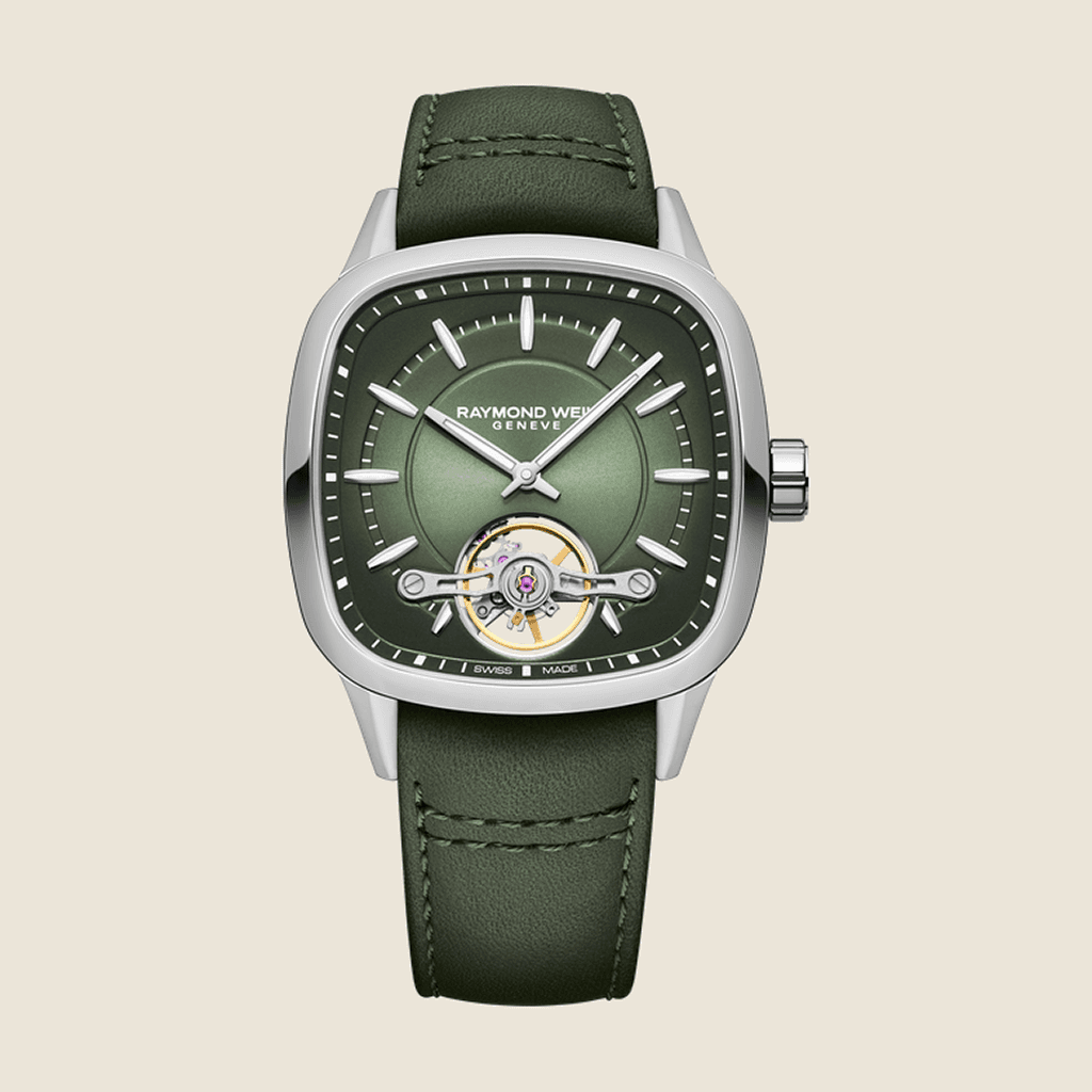 שעון Raymond Weil Freelancer RW1212 2790-STC-52051 לגברים — לוח ירוק, אוטומטי, 40mm | Dialoria