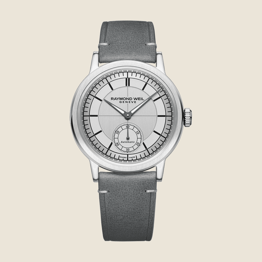 שעון Raymond Weil Millesime 2930-STC-65001 לגברים — אוטומטי RW4251, לוח סקטור כסוף, עור | Dialoria