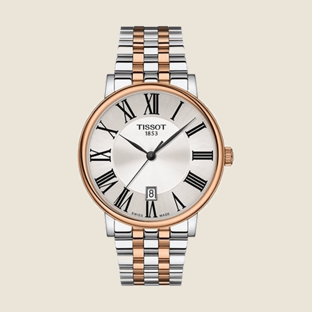 שעון Tissot Carson Premium T122.410.22.033.00 לגברים — Rose Gold, קוורץ, ספיר | Dialoria