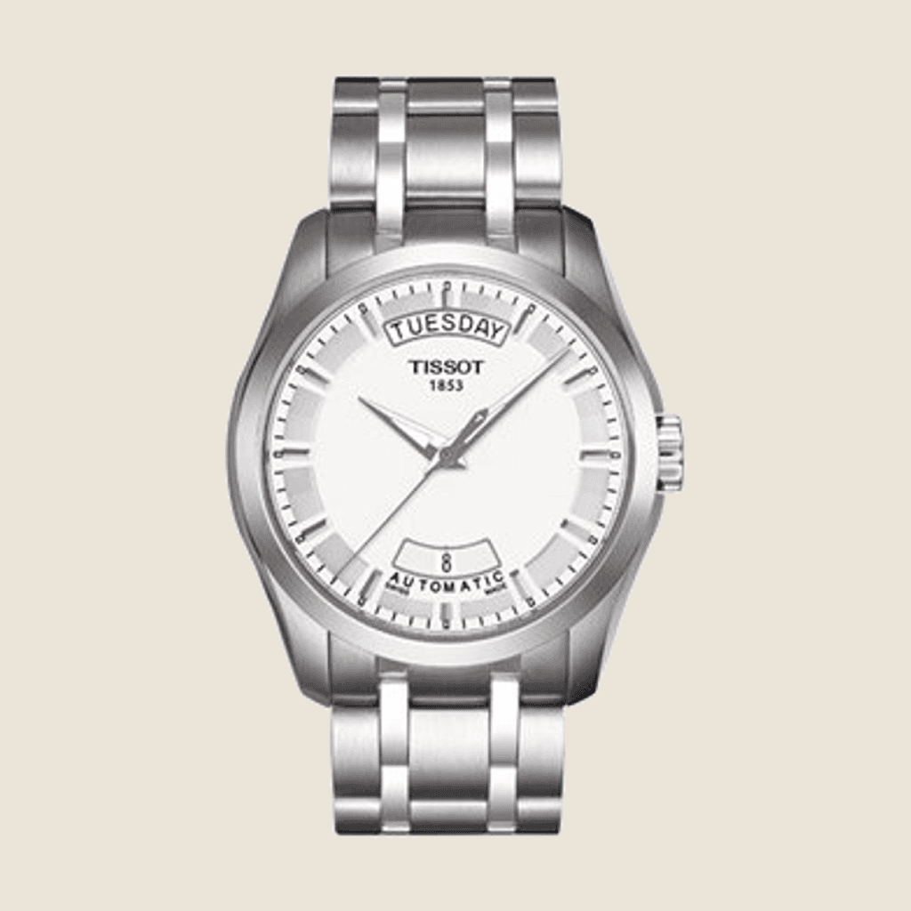 שעון Tissot Couturier Day-Date T035.407.11.031.00 לגברים — אוטומטי ETA 2834-2, 39mm | Dialoria