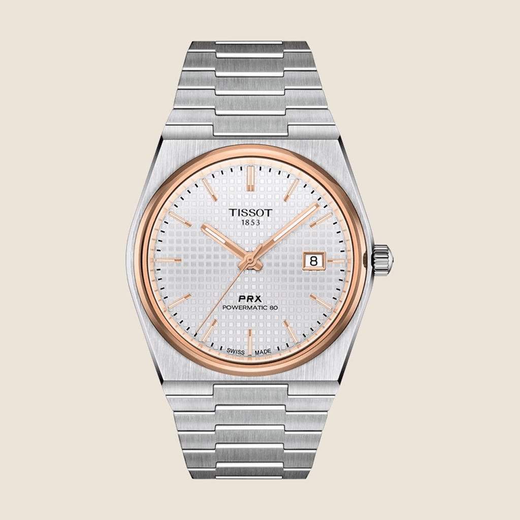 שעון Tissot PRX Powermatic 80 T137.407.21.031.00 — אוטומטי 80 שעות, Rose Gold PVD | Dialoria