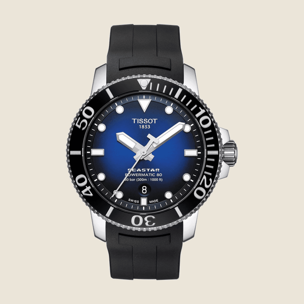 שעון Tissot Seastar 1000 Powermatic 80 T120.407.17.041.00 לגברים — לוח כחול, אוטומטי, 300m | Dialoria