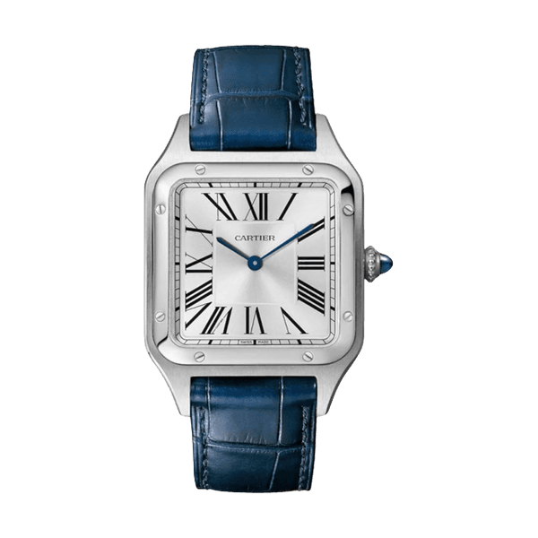 שעון Cartier Santos-Dumont Large WSSA0085 — פלדה, לוח כסוף, קוורץ | Dialoria