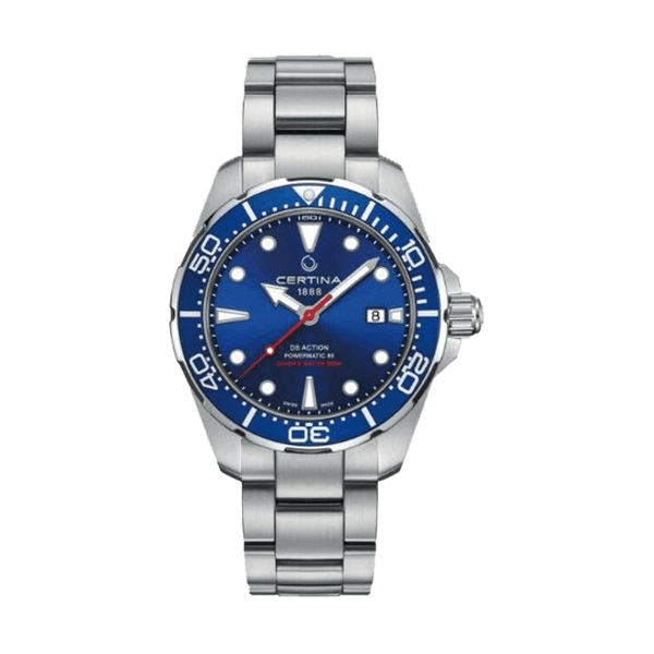שעון Certina DS Action Diver Powermatic 80 לגברים — אוטומטי, לוח כחול, עמידות 300 מ' | Dialoria